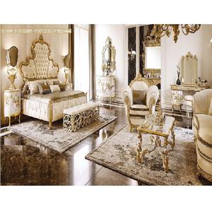 Lavish Luxury European Style Bedroom Furniture European Classic Bedroom Furniture Set Designer Wooden Carved Bedroom Furniture - Product Image 1