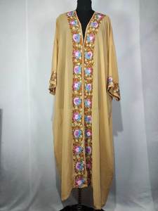 Wholesale Clothing Woman's Cotton Embroidered Long <b>Kimono</b> Bohemian <b>Women</b> Yellow <b>Kimono</b> - Product Image 2