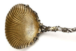 Cuillère à salade en acier inoxydable couleur or argent, aspect brillant, écologique, design victorien, vaisselle de cuisine indienne - Product Image 2