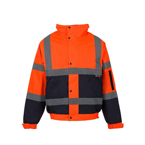 Chaqueta de Seguridad de Carretera, ropa de trabajo de alta visibilidad, impermeable, reflectante, de Color duro, para invierno - Product Image 6