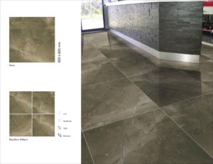 Raynold Gris 600x600mm Carreaux de porcelaine nano vitrifiée brillante 60x60cm 24x24 GVT Carrelage de sol numérique poli - Product Image 5