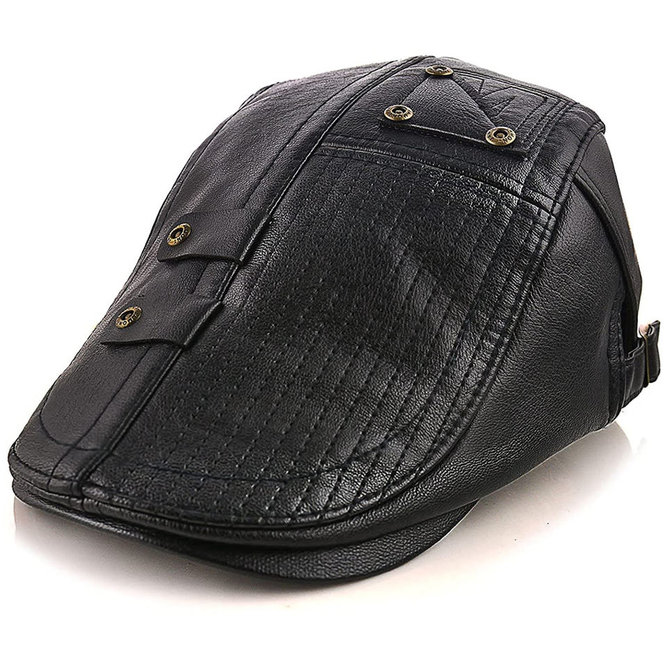 Trendy Fashion Famous Branded Washed Leather Private Label Ripped Baseball Caps Solid Color Hat Men Leather Cap