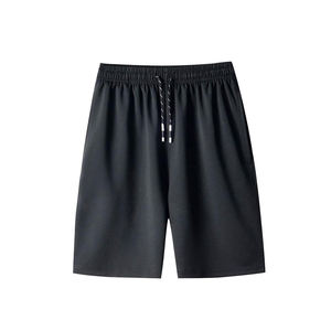 New Summer Casual <b>Slim</b> Drawstring Beach <b>Shorts</b> for Men 100% Cotton Solid Floral Pattern Anti-Wrinkle Comfortable - Product Image 1