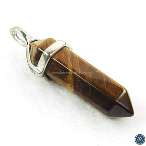 Último Modelo 2026, Colgante de Ojo de Tigre de Primera Calidad con Doble Punta de Lápiz para Sanación de Chakras, Venta al Por Mayor - Product Image 5