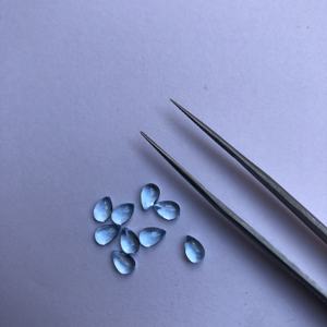 4มม. 6มม. หินสวิสสีฟ้าบุษราคัมผิวเรียบทรงหลวมจากผู้ผลิตขายส่งราคาโรงงานล่าสุด - Product Image 1