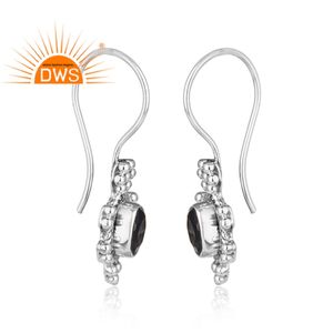 Pendientes de gancho de plata 925 para chicas, diseño étnico de compromiso, joyería oxidada de fabricante - Product Image 2