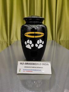 Urne de crémation en aluminium alpha living home pour cendres d'animaux de compagnie, fournitures funérailles, brasworld inde - Product Image 5