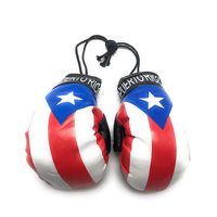 Mini gants de boxe en PU promotion, 1 paire, pour voiture, porte-clés suspendu au miroir