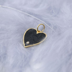 Dainty สีดำเคลือบหัวใจการออกแบบอินเทรนด์ที่เป็นที่นิยมเสน่ห์ในแบบฉบับตุรกี925เครื่องประดับเงินสเตอร์ลิง - Product Image 2