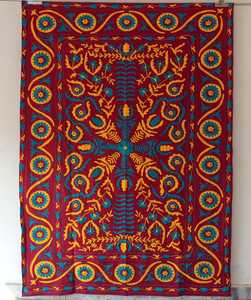 Economic ขายส่งแบบดั้งเดิม Aari ปัก Twin Size Suzani แขวนผนัง Handmade อินเดีย - Product Image 3