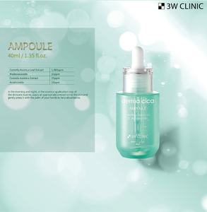 Ampoule Derma CICA 3W Clinic, cosmétique coréen, sérum facial avec acide hyaluronique 40 ml pour le soin de la peau du visage - Product Image 2