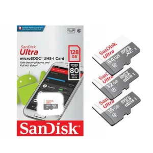 100% प्रामाणिक SanDisk अल्ट्रा माइक्रो एसडी कार्ड एसडीएचसी Class10 TF कार्ड 16gb 32gb 64gb 128gb मेमोरी कार्ड