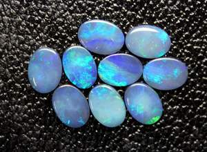Pierre précieuse australienne naturelle de forme ovale de cabochon d'opale de doublet taille 10X14MM - Product Image 4