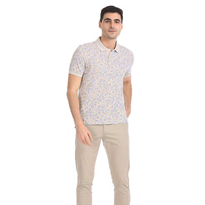 Polo de manga corta de poliéster y algodón para hombre, camiseta masculina con 3 botones elásticos y estampado de logotipo personalizado, informal - Product Image 2