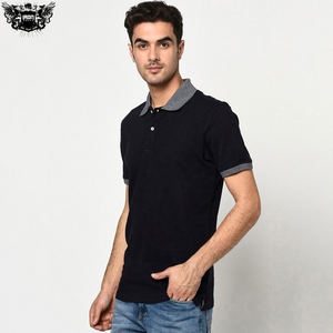 Coton écologique pour hommes pour T-shirts polo Tissu éponge à motif uni imprimé avec logo personnalisé - Product Image 4