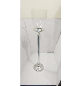 Candelabro de aluminio para huracanes de hoteles para bodas en casa con material de vidrio y metal para linternas decorativas y tarros de velas - Product Image 1