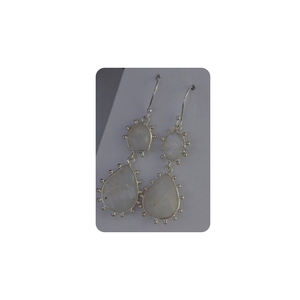 <b>Sterling</b> Bezel Gemstone <b>Silver</b> Earrings Jewelry - Product Image 1