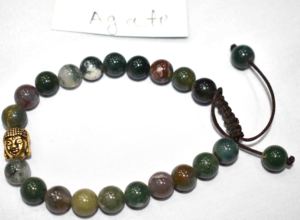 Bracelet fantaisie en agate semi-précieuse imitation antique de forme libre pour cadeau d'affaires - Product Image 4