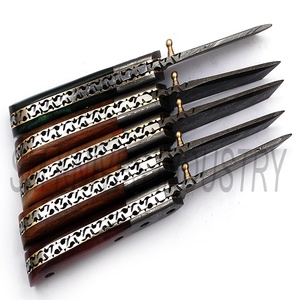 Custom Hand Made Damascus Folding /pocket <b>Knives</b> Lot of 5 pieces (smk1260) - Product Image 3