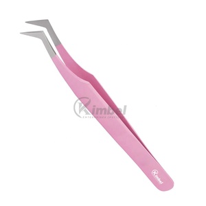 Pinces à cils en acier inoxydable personnalisables avec pointe en fibre pointue, forte tenue, pinces à cils pour faux cils volumineux - Product Image 6