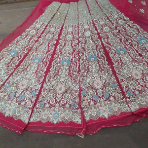INDIAN/PAKISTANI BEAUTIFUL <b>TOP</b> LEHENGA DRESS Embellished DABKA, ZARI work for Wedding @ 2022 - Product Image 1