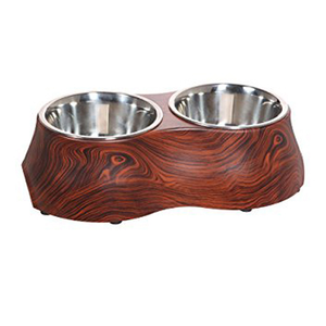 ที่มีคุณภาพที่ดีที่สุดสแตนเลสดีไซเนอร์สามชามสุนัขร้านอาหาร - Product Image 1