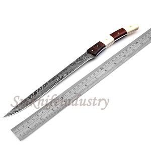 Custom Hand Forged Damascus Fillet Fishing knife With leather Sheath cover (smk1587) - Product Image 5
