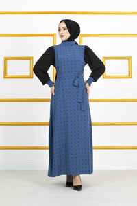 Aerobin nouvelle saison modeste mode abaya tunique style ethnique robe hijab pour adultes d'inspiration turque vêtements islamiques - Product Image 4