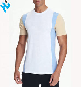 Camiseta de manga corta de verano para hombre, camisa de secado rápido 100% de algodón con cuello redondo y tres colores a la moda, personalizable - Product Image 5