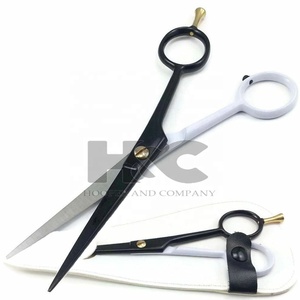Haute qualité professionnel lame droite japonais en acier inoxydable ciseaux de coiffeur noir blanc couleur enduit fournitures de Salon de coiffure - Product Image 1