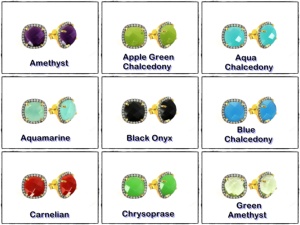 Solid 925 <b>Sterling</b> <b>Silver</b> 10mm Cushion Shape <b>Earrings</b> Sapphire Gemstone Gold Plated Push Back <b>Stud</b> 18K Gold Main Material - Product Image 5