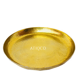 Vente chaude Plateau De Couleur Or Plat De Fruits Coulé Au Sable Assiette Moderne Sûre Assiette De Collations Exquise De Haute Valeur Plateau De Bonbons Haut De Gamme - Product Image 3