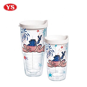 Grande <span class=keywords><strong>tasse</strong></span> à café de voyage en plastique à double paroi avec insert <span class=keywords><strong>photo</strong></span> de 24oz - Product Image 1