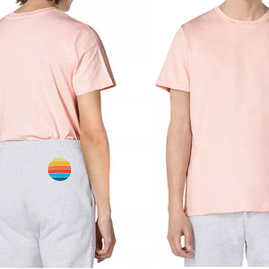 Camiseta lisa de cuello redondo para niños y hombres, camisa de diseño personalizado, color melocotón, 100% algodón, según lo necesario o demanda - Product Image 4