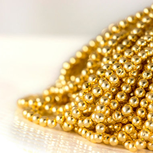 Perles de pyrite dorée cristaux à facettes pierres de guérison pour la fabrication de bijoux exportations Coszcatl certifiées par des tiers - Product Image 1