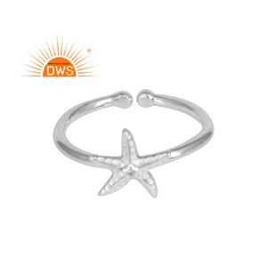 แหวนพลอยเซอร์คอนสีขาวธรรมชาติเพทายสีเงินชั้นดีสำหรับ925ผู้ผลิตเครื่องประดับแหวนดีไซน์รูปดาว - Product Image 1