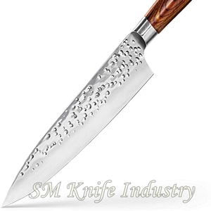 G10 Handle Grip With olive Wood custom Hand Made Modern Damascus <b>kitchen</b> chef <b>Knife</b> (Smk2029) - Product Image 4