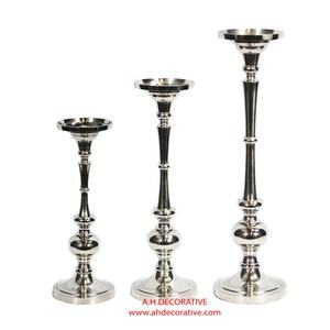 Bougeoir en T avec gouttes de cristal décoratives pour la maison, bougeoir en métal avec Base en relief - Product Image 6