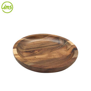 Plateau à dessert en bois rond écologique de 5 pouces pour le camping - Product Image 3