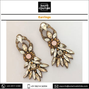 La mejor oferta en oro plata Marqués gotas guirnalda en forma de cuentas facetadas pendientes de araña para la noche de bodas y ropa de fiesta - Product Image 3