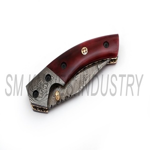 Couteau de poche (smk1152) en acier Damas fait main, pliable, multifonctionnel, qualité industrielle, OEM, couteaux Sm en acier inoxydable, garantie 3 ans - Product Image 6