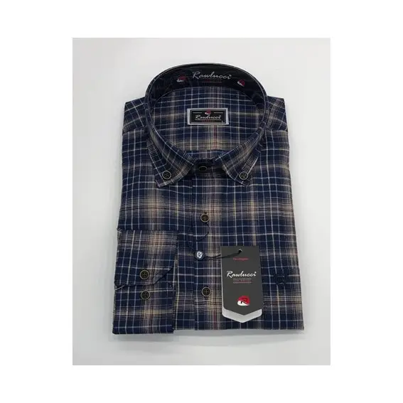 2022 Hot Fashion Stylish Design Premium Quality Casual Long Sleeve 100% Cotton Black Checkered Classic Men's Shirts