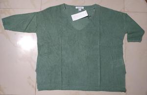 Lots de vêtements de marque en provenance d'usine : pulls décontractés en coton tricoté à manches longues et col en V pour femmes, stock du Bangladesh - Product Image 4