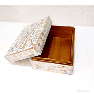 Joyeros con incrustaciones de nácar reales hechos a mano de la mejor calidad, joyero con incrustaciones de hueso MOP elegante - Product Image 6