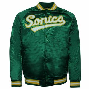 แจ็คเก็ตขับรถแมงป่องสีเขียวซาตินเครื่องบินทิ้งระเบิดแจ็คเก็ต - Product Image 1