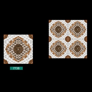 40x40cm กระเบื้องปูพื้นลายหินอ่อนเคลือบเงาสูงดีไซน์คลาสสิก - Product Image 4