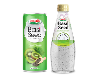 Bebida Natural de Semillas de Albahaca con Sabor a Lichi 250ml, Infusión Refrescante de Frutas Tropicales, Textura Masticable, Bebida Saludable Rica en Fibra - Product Image 1