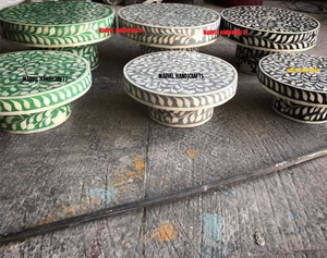 Support à gâteau artisanal en bois nacre, 4 pièces, assiettes et assiettes pour gâteau décor au chocolat, plateau cadeau à offrir, décoration de mariage - Product Image 2