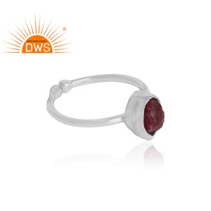 Bague en Tourmaline brute pour femmes, pierre précieuse indienne, argent fin, styliste, vente en gros, collection 925 - Product Image 2