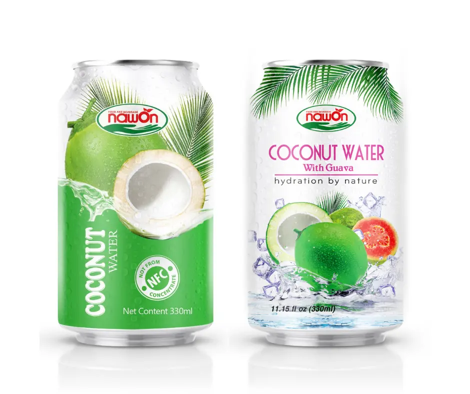 NFC Fresh Coconut Water with Pulp NAWON 330ml OEM/ODM Organic Drink Healthy Juice For Health Benefits